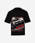 G West Mens Racing Club Double Hit Premium Oversized Tee Front And Back Print