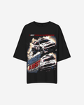 G West WomensRacing Club Double Hit Premium Oversized Tee