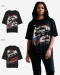 G West WomensRacing Club Double Hit Premium Oversized Tee