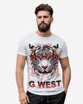 G West Mens Red Tiger Tee