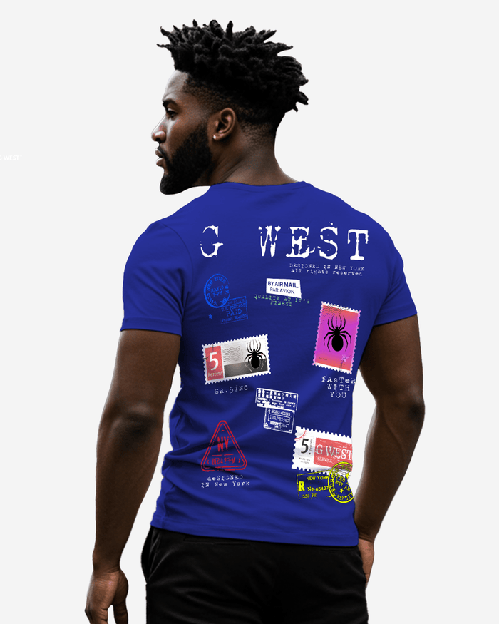 G West Mens Regular Fit Stamp T Shirt - Gwpbast5041 - 7 Colors