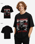 G West Rhinestone Blessing Oversized T-Shirt Mens
