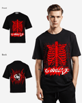 G West Rhinestone Skeleton Body Oversized T-Shirt Mens
