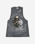 G WEST RHINESTONE THUNDER MOTOR CLUB MENS TANKS