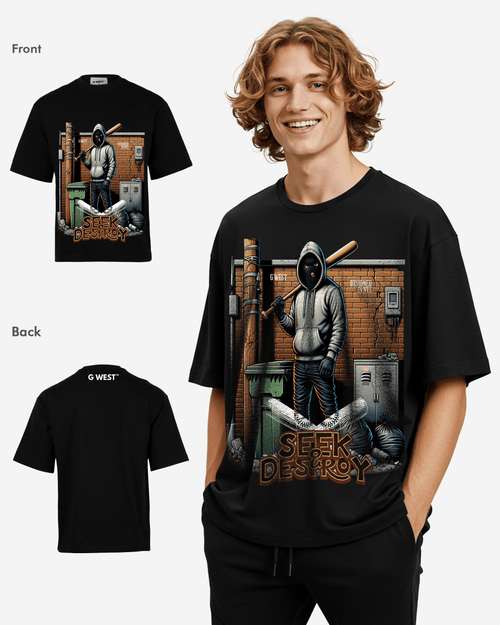 G WEST SEEK & DESTROY OVERSIZED T-Shirt Mens