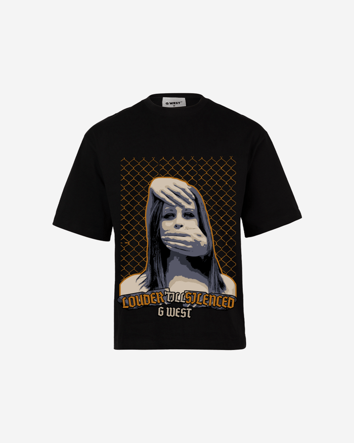 G WEST Silent Gaze Oversized T-Shirt Mens
