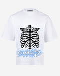 G West Rhinestone Skeleton Body Oversized T-Shirt Mens