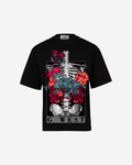 G WEST skeleton in bloom OVERSIZED T-Shirt Mens