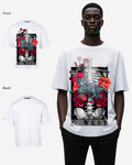 G WEST skeleton in bloom OVERSIZED T-Shirt Mens