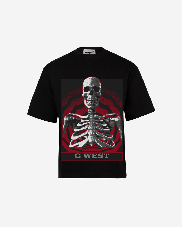 G WEST Skull of the unknown OVersized T-Shirt Mens