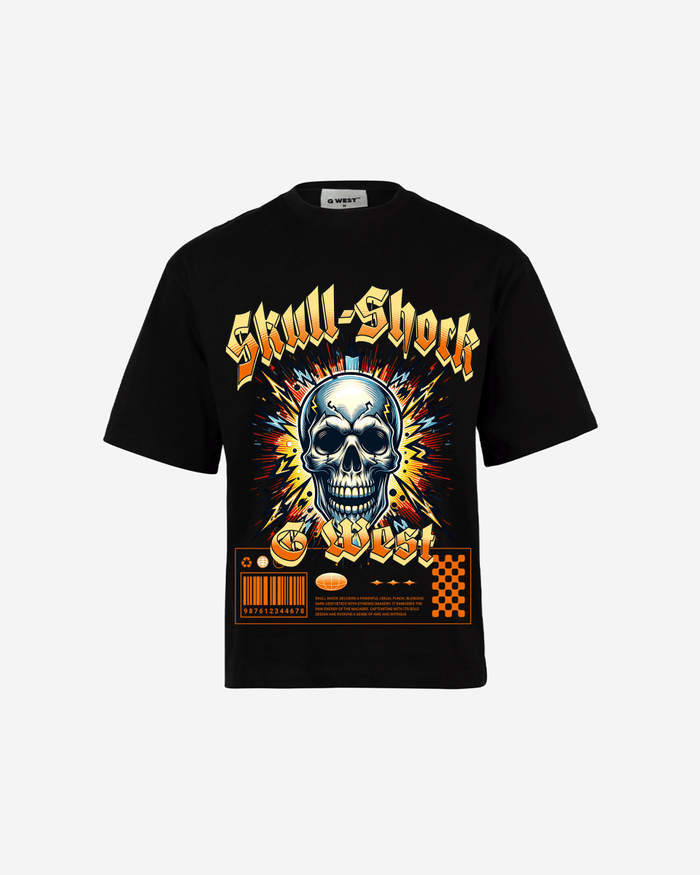 G WEST SKULL SHORK OVERSIZED T-Shirt Mens