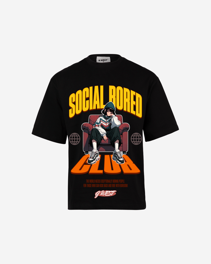 G WEST SOCIAL BORED OVERSIZED T-Shirt Mens