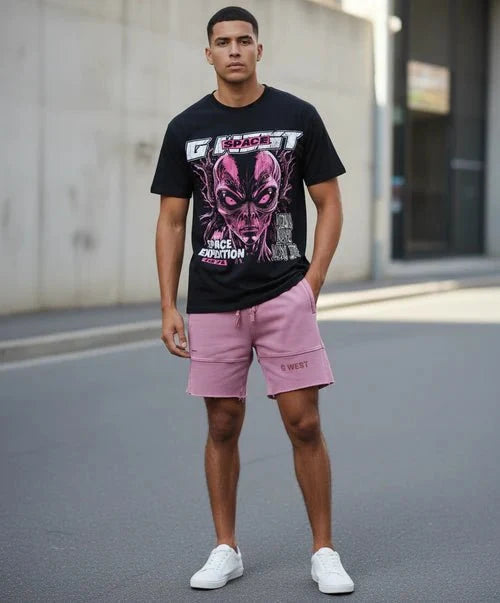 G West Space Expedition Oversized T-Shirt & Short Set Mens