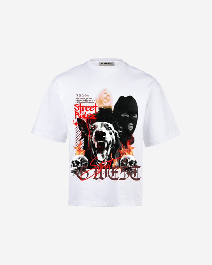 G WEST STREET RULEZ OVERSIZED T-Shirt Mens