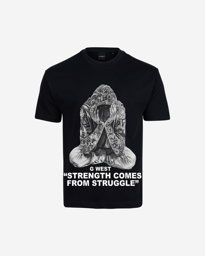 G West Strength Come From Struggle Oversized T-Shirt Mens