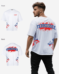 G West Tennessee Blood Arch Logo Oversized T-Shirts