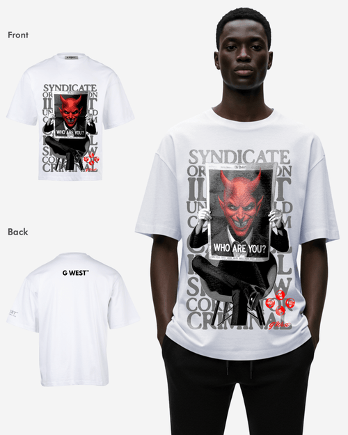G WEST THE DEVIL SPEAKS OVERSIZED T-Shirt Mens