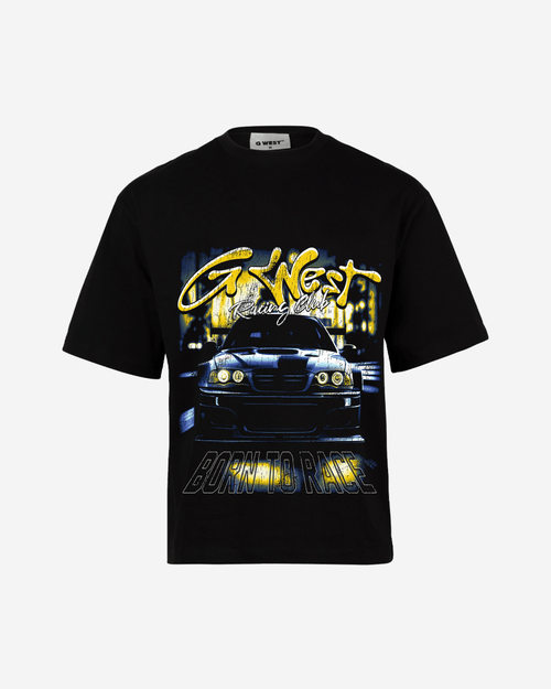 G West Mens Ultra Speed Premium Oversized Tee Front And Back Print