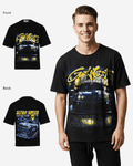G West Mens Ultra Speed Premium Oversized Tee Front And Back Print