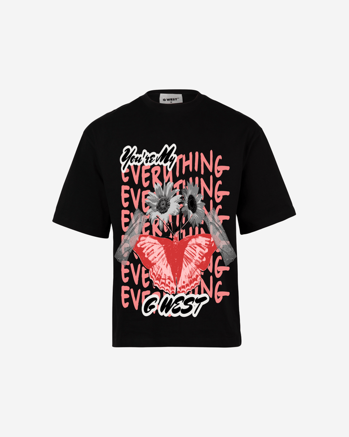 G WEST WINGS N BLOOMS OVERSIZED T-Shirt Mens