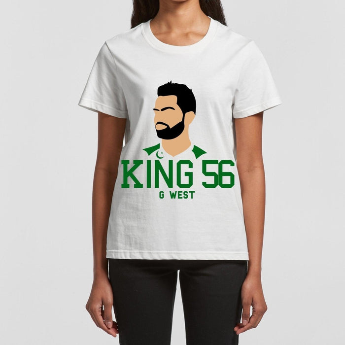 G West Women Pakistan Cricket King 56 T-Shirt