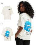G West Womens Oversized True Blue Ski Mask Oversized Tee