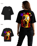G West Womens Oversized Yellow Face Lifestyle Tee