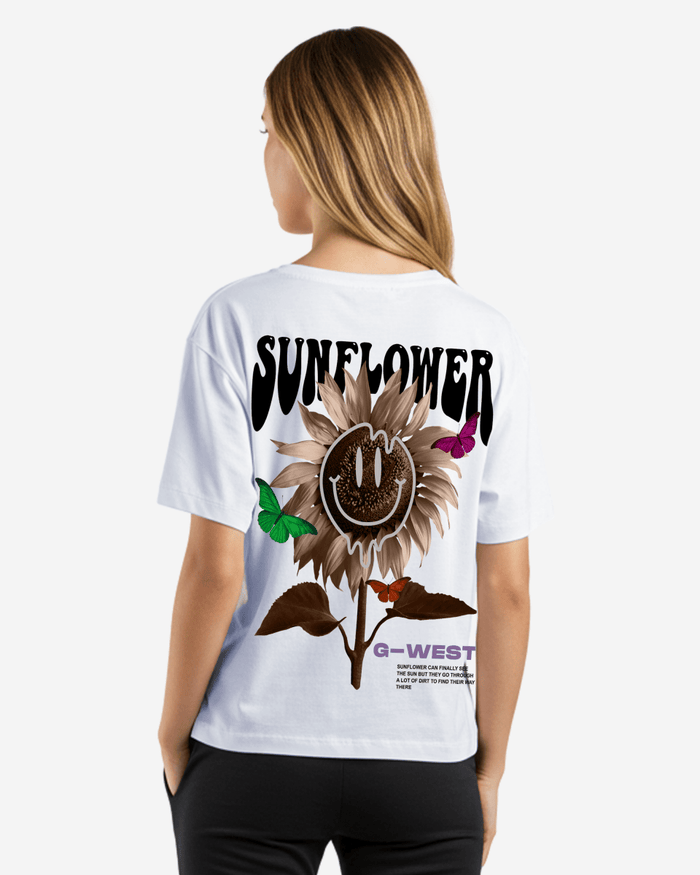 G West Womens Work Of Art Oversized Tee