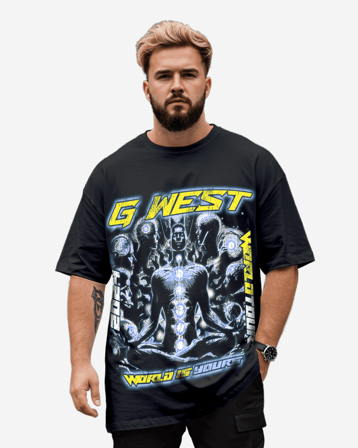 G West World is Yours Black T-Shirt Big and Tall Mens