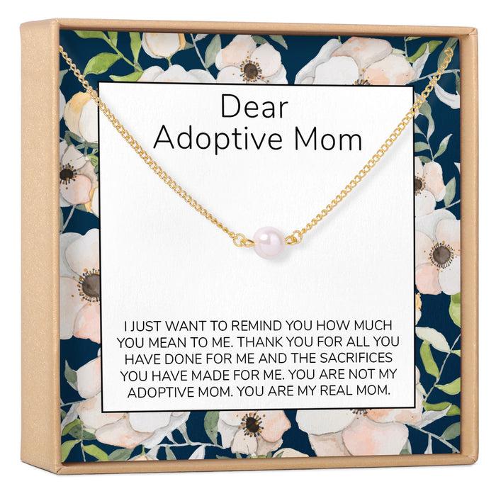 Gift for Adoptive Mom Pearl Necklace