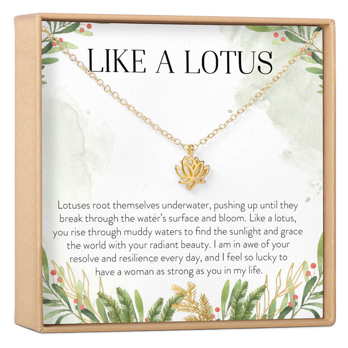 Gifts for Women with Cancer Lotus Necklace