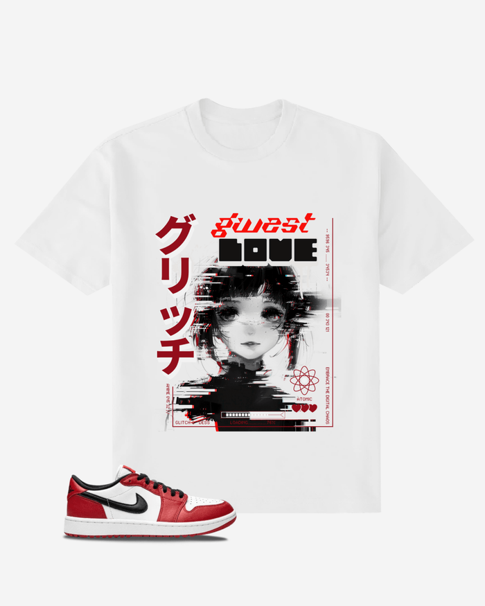 G West Glitched Love Oversized T-Shirt Mens