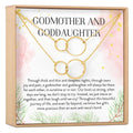 Godmother-Goddaughter Double Circles Necklace Set