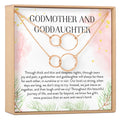 Godmother-Goddaughter Double Circles Necklace Set