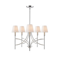 World Imports Millau 5-light Chrome Chandelier With Fabric Shade