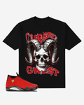 G West Gothic Cursed Skull Oversized T-Shirt Mens