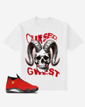 G West Gothic Cursed Skull Oversized T-Shirt Mens