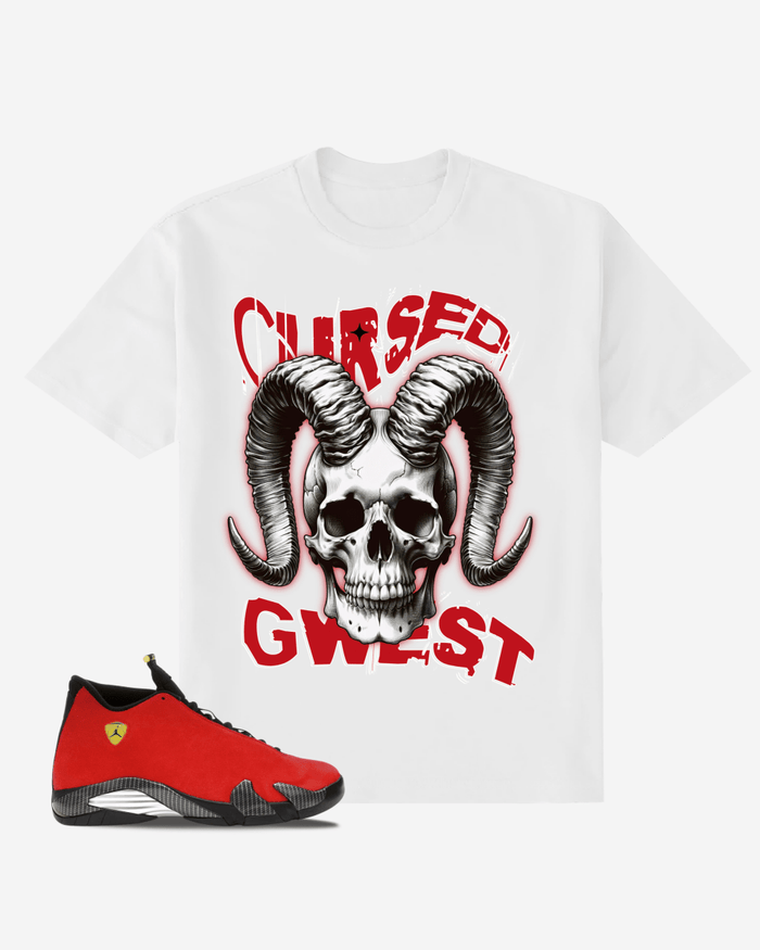 G West Gothic Cursed Skull Oversized T-Shirt Mens