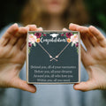 Graduation Double Intersecting Arrows Necklace