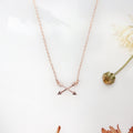 Graduation Double Intersecting Arrows Necklace