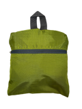 Green polyester backpack