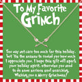 Grinch Christmas Double Intersecting Arrows Necklace