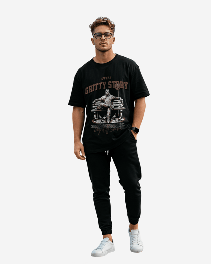 G West Gritty Story Oversized T-Shirt Mens