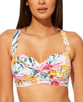 Bleu Rod Beattie Beachy Keen Shirred Bandeau Underwire Bra Bikini Top, 38D