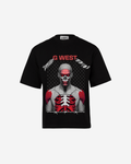 G WEST red eyed rage OVERSIZED T-Shirt Mens