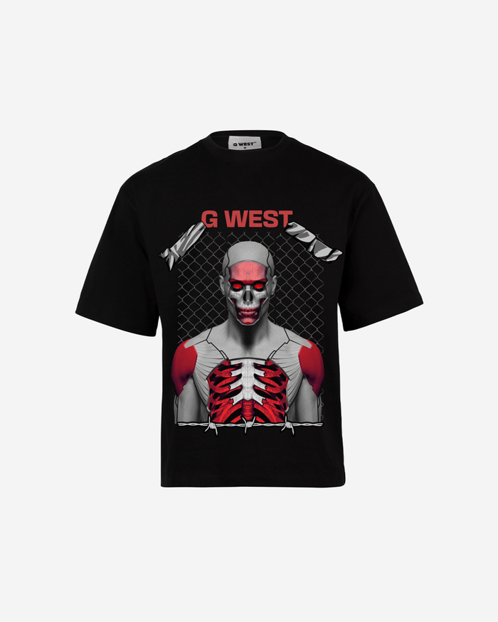 G WEST red eyed rage OVERSIZED T-Shirt Mens