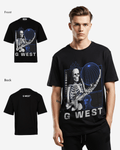 G WEST T-Shirt Flaming Fate Oversized Mens