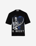 G WEST T-Shirt Flaming Fate Oversized Mens