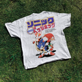 Faded Japanese 'Team Sonic' Promo Washed White Tee