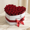 Heart White Box | Red Roses